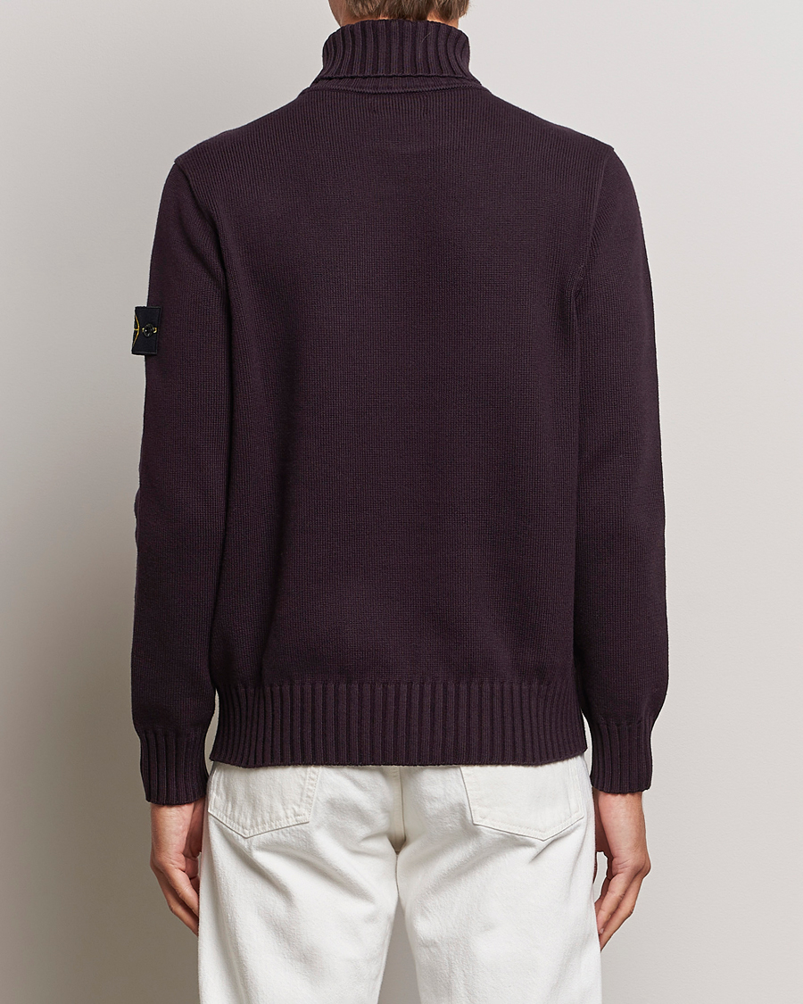 Men | Sweaters & Knitwear | Stone Island | Winter Cotton Polo Dark Burgundy