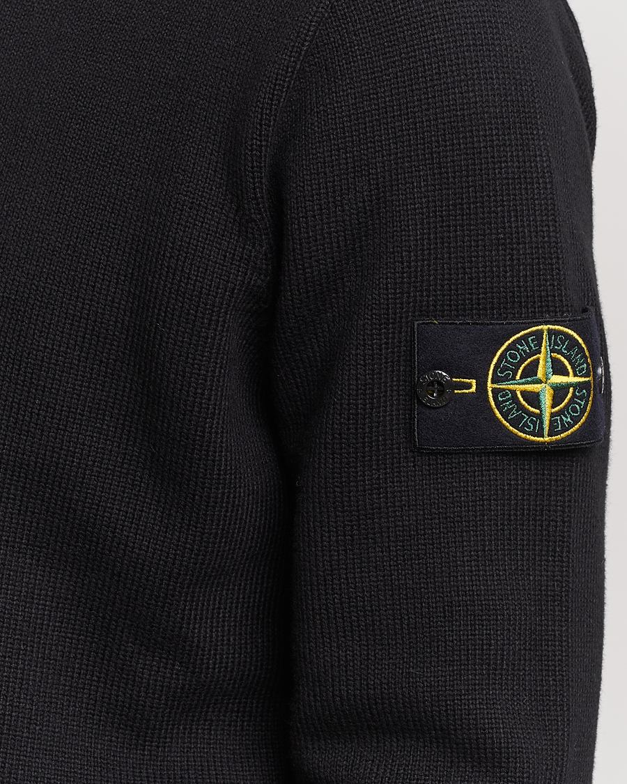 Men | Sweaters & Knitwear | Stone Island | Winter Cotton Polo Black