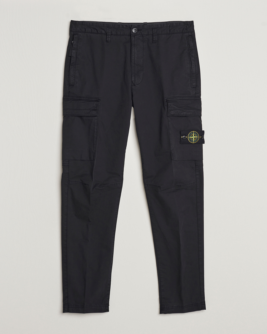 Men | Trousers | Stone Island | Stretch Cotton Gabardine Trousers Black