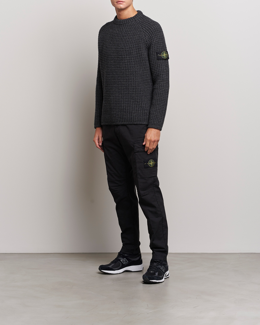 Men | Trousers | Stone Island | Stretch Cotton Gabardine Trousers Black
