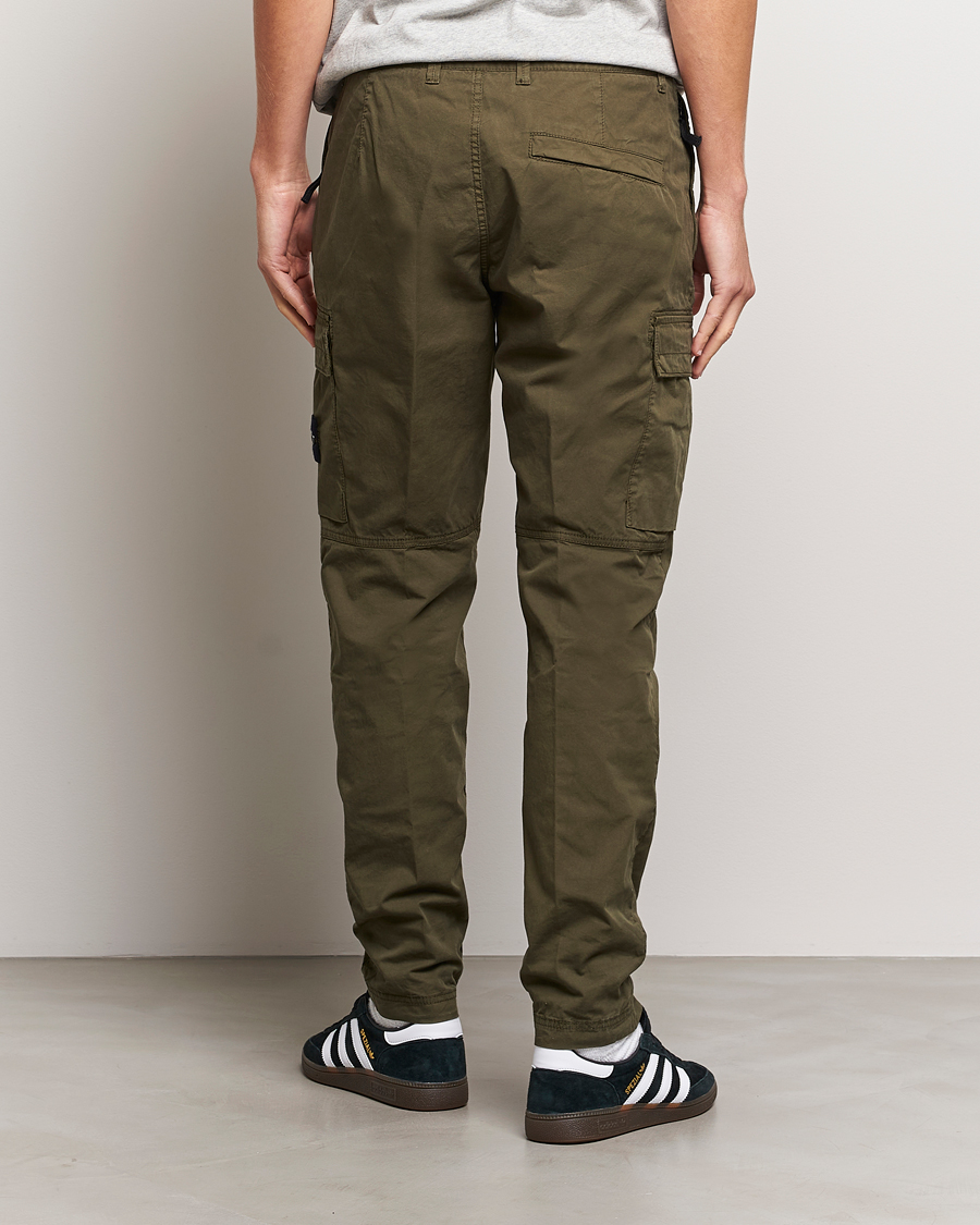 Men | Trousers | Stone Island | Stretch Cotton Gabardine Trousers Olive