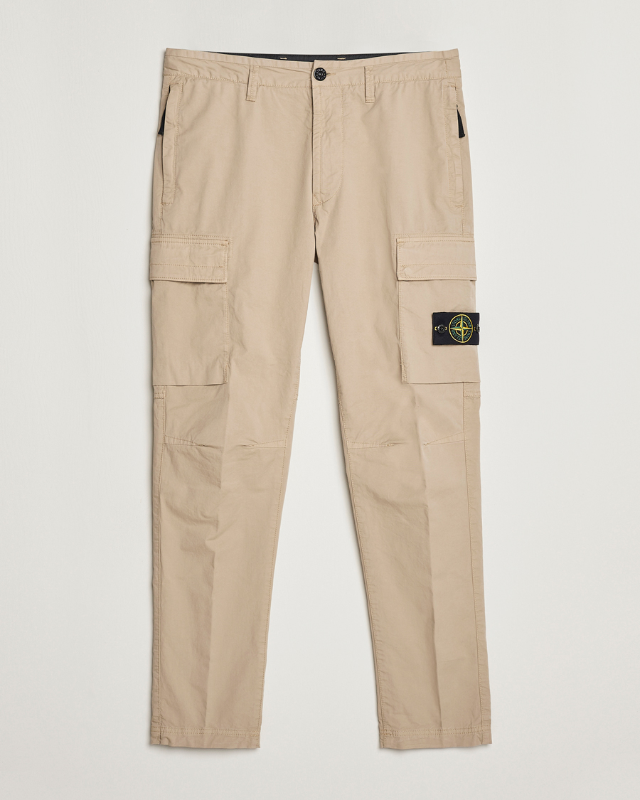 Men | Trousers | Stone Island | Stretch Cotton Gabardine Trousers Sand
