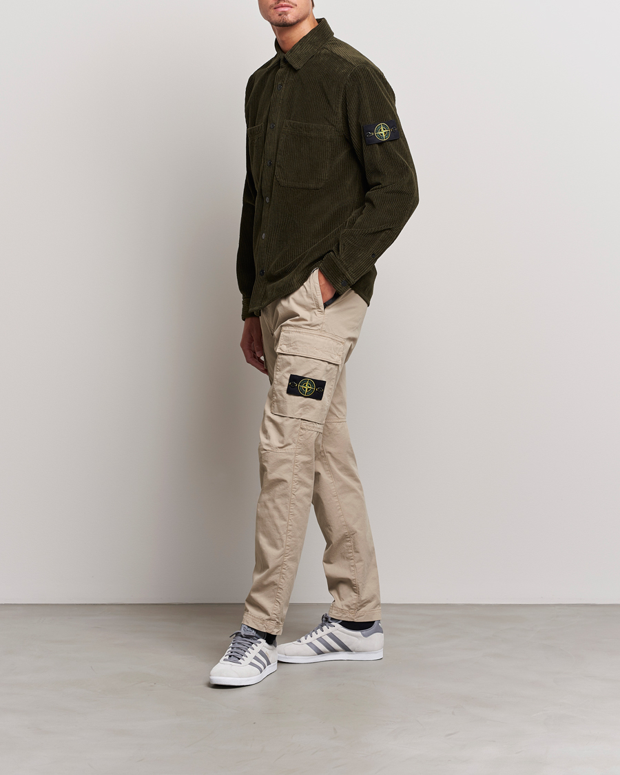 Men | Trousers | Stone Island | Stretch Cotton Gabardine Trousers Sand