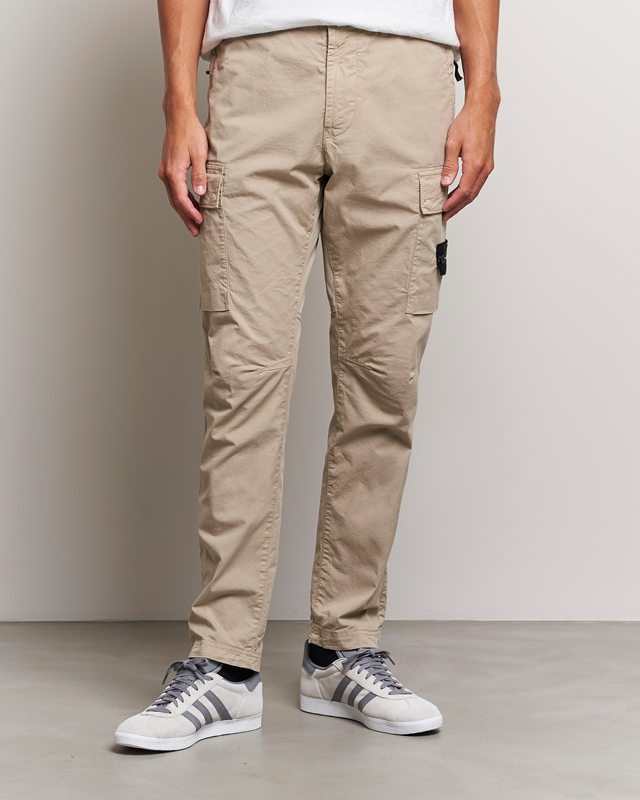 Men | Trousers | Stone Island | Stretch Cotton Gabardine Trousers Sand