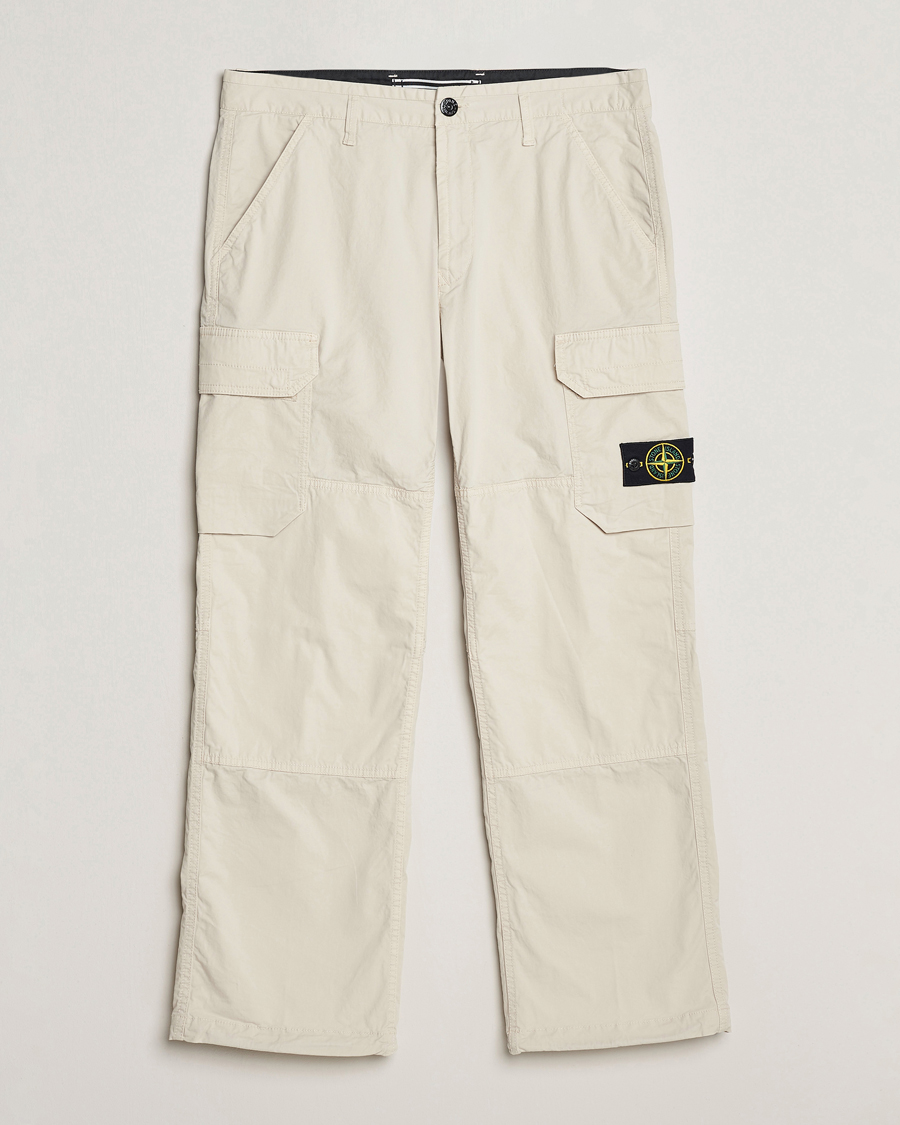 Men | Trousers | Stone Island | Stretch Cotton Gabardine Cargo Pants Plaster