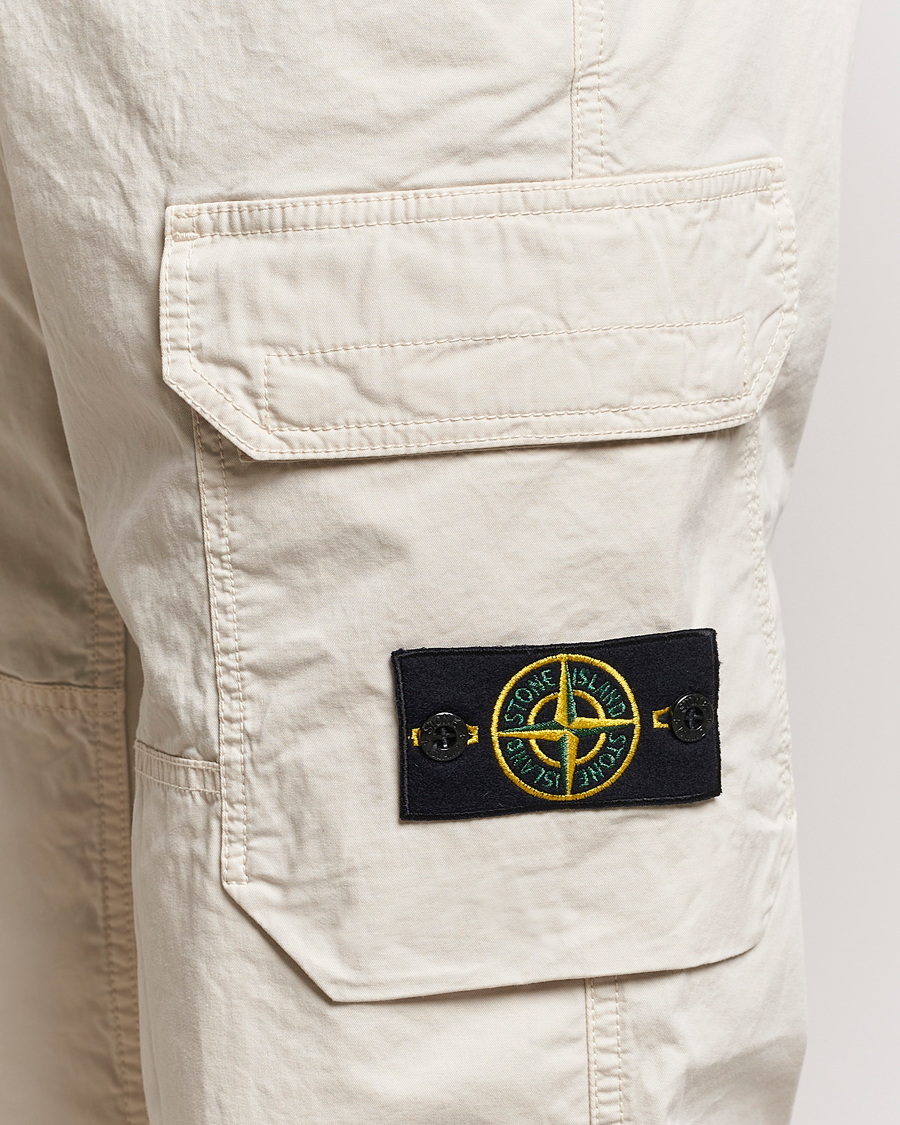 Men | Trousers | Stone Island | Stretch Cotton Gabardine Cargo Pants Plaster