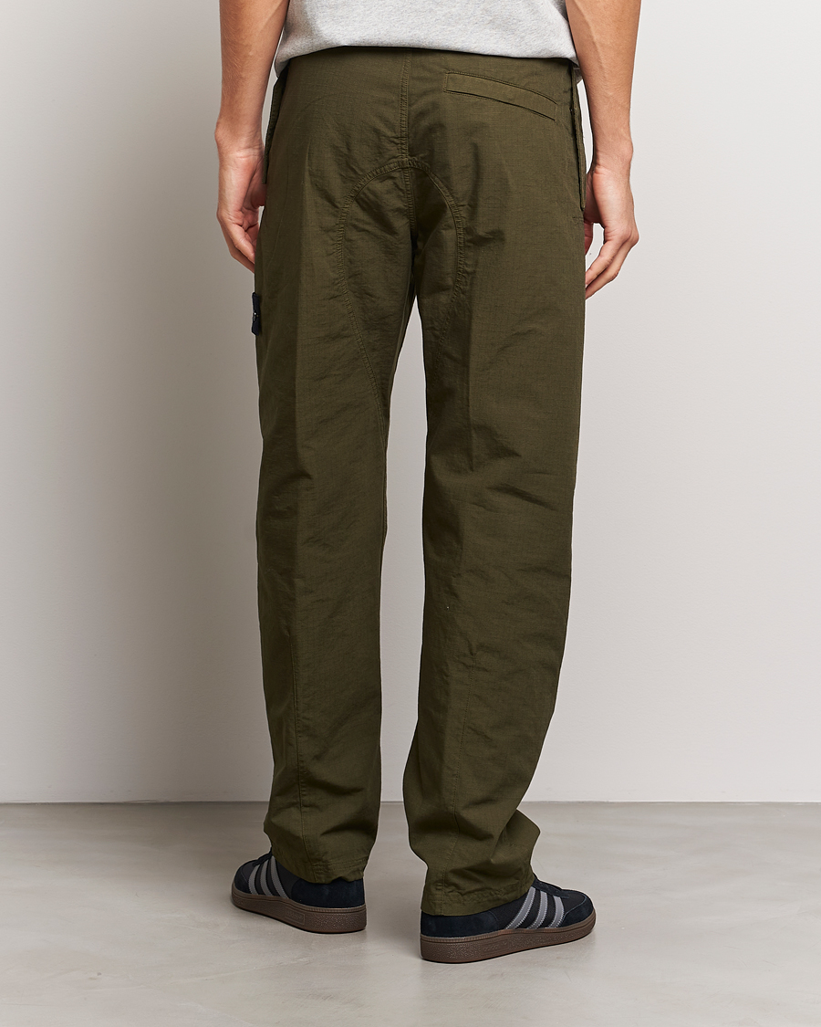 Men | Trousers | Stone Island | Garment Dyed Ripstop Trousers Olive