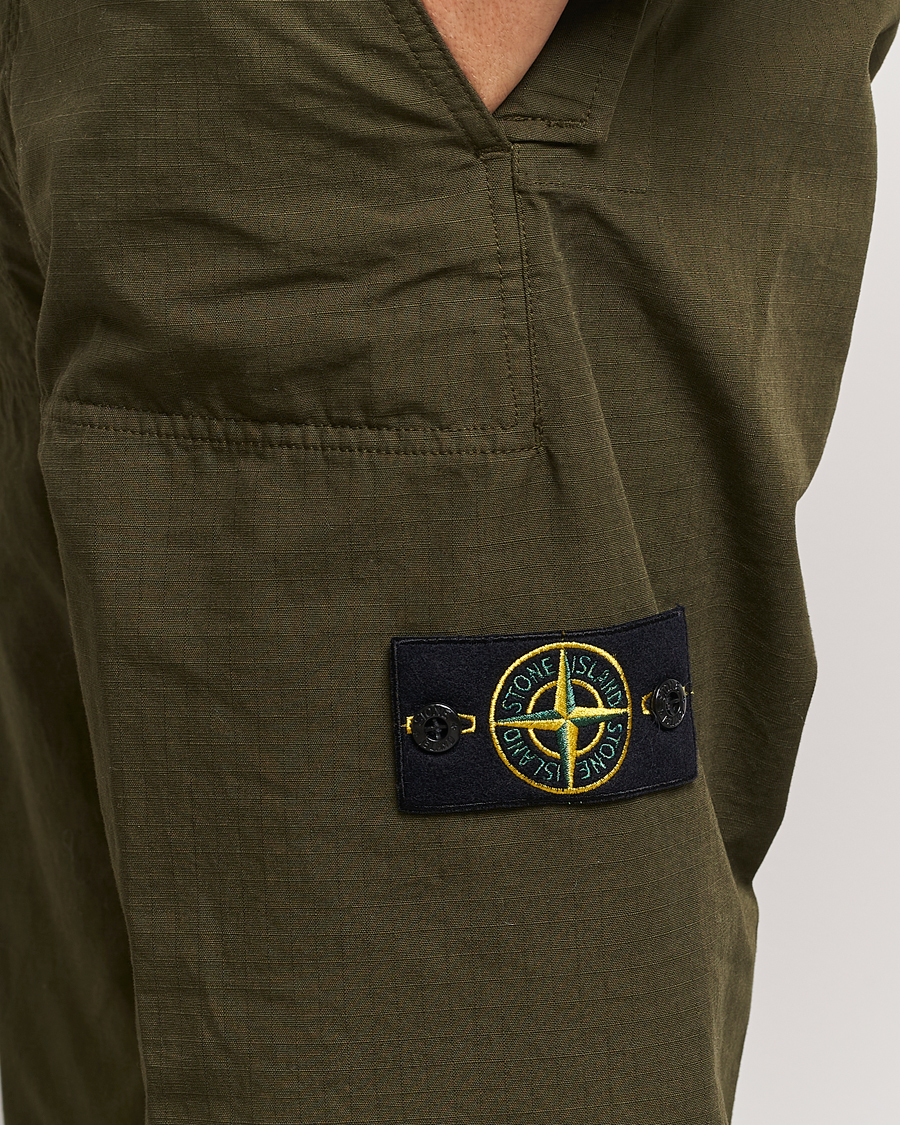 Men | Trousers | Stone Island | Garment Dyed Ripstop Trousers Olive