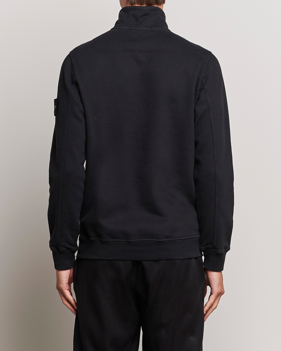 Men | Sweaters & Knitwear | Stone Island | Garment Dyed Fleece Half Zip Black