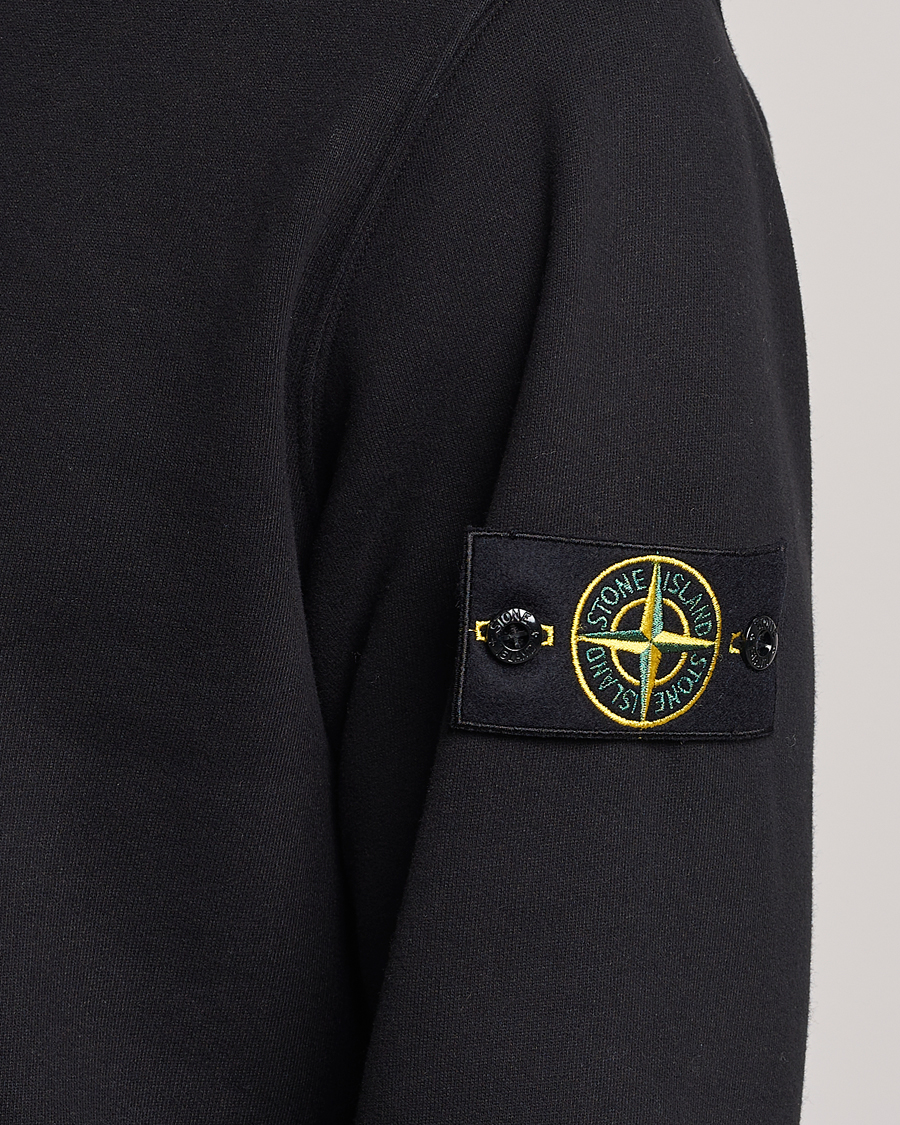 Men | Sweaters & Knitwear | Stone Island | Garment Dyed Fleece Half Zip Black