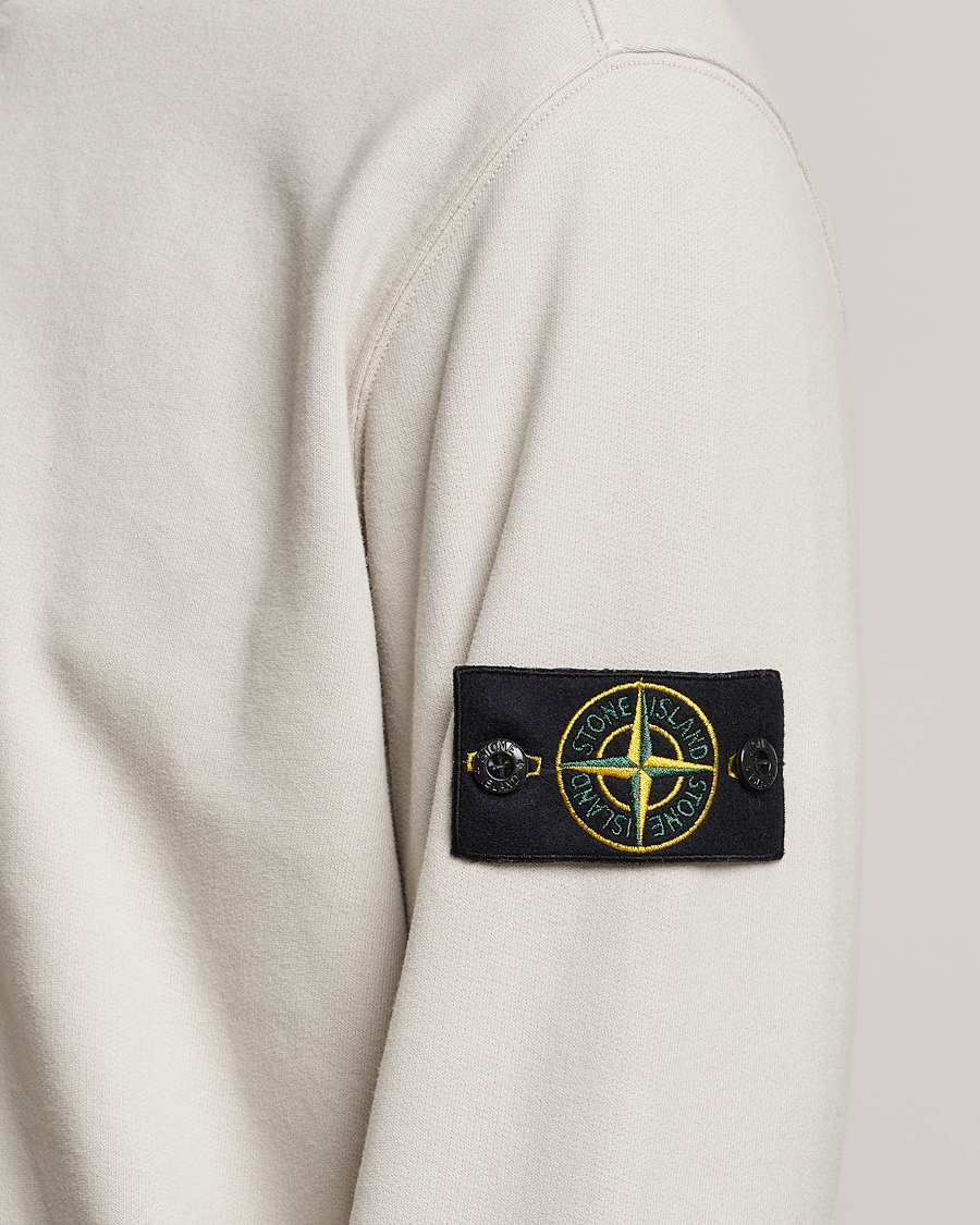 Men | Sweaters & Knitwear | Stone Island | Garment Dyed Fleece Half Zip Plaster