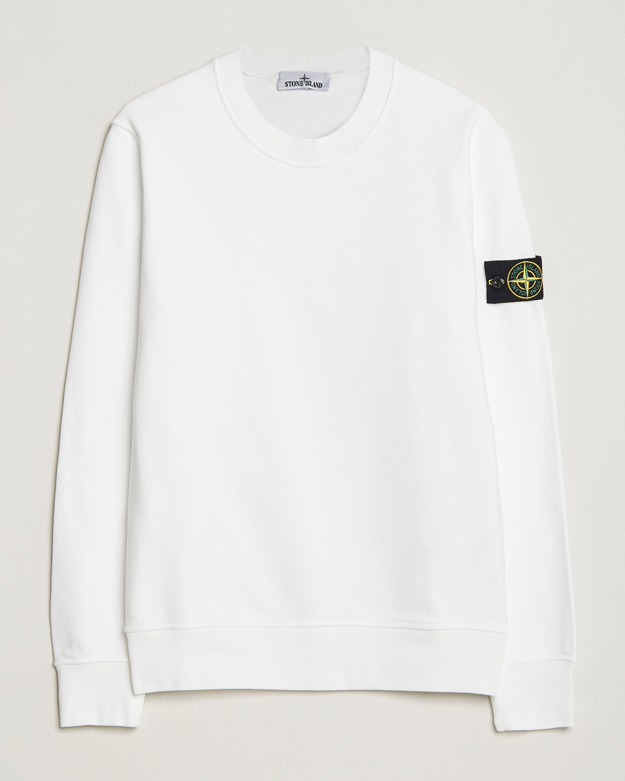 Men | Sweaters & Knitwear | Stone Island | Garment Dyed Fleece Sweatshirt White