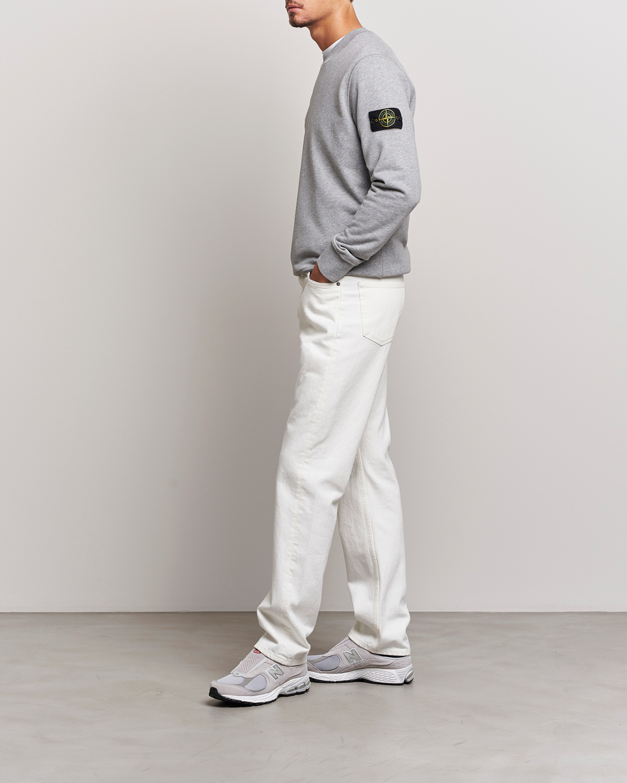 Men | Sweaters & Knitwear | Stone Island | Garment Dyed Fleece Sweatshirt Melange Grey