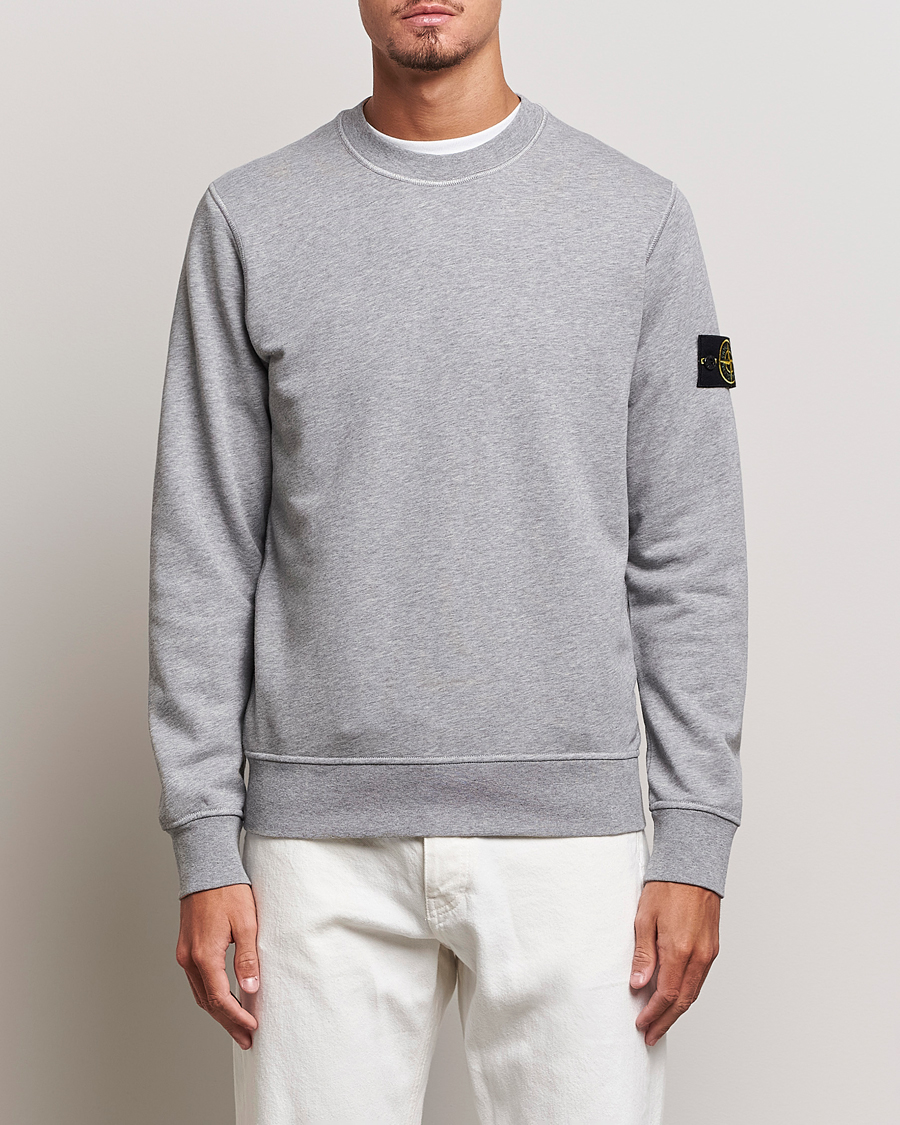 Men | Stone Island | Stone Island | Garment Dyed Fleece Sweatshirt Melange Grey