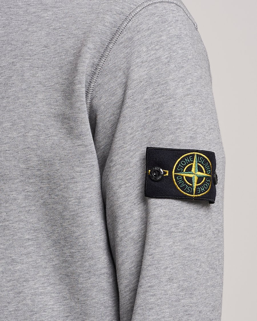 Men | Sweaters & Knitwear | Stone Island | Garment Dyed Fleece Sweatshirt Melange Grey
