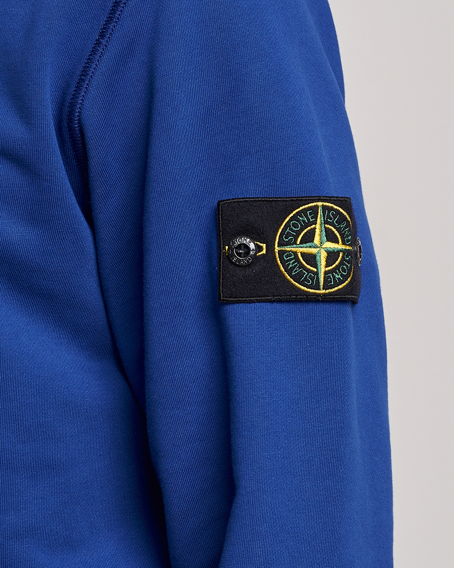 Men | Sweaters & Knitwear | Stone Island | Garment Dyed Fleece Sweatshirt Bright Blue