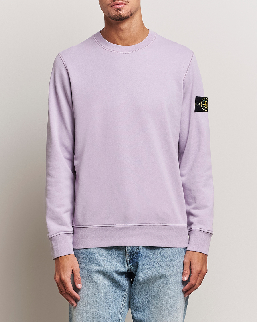 Men | Stone Island | Stone Island | Garment Dyed Fleece Sweatshirt Lavender