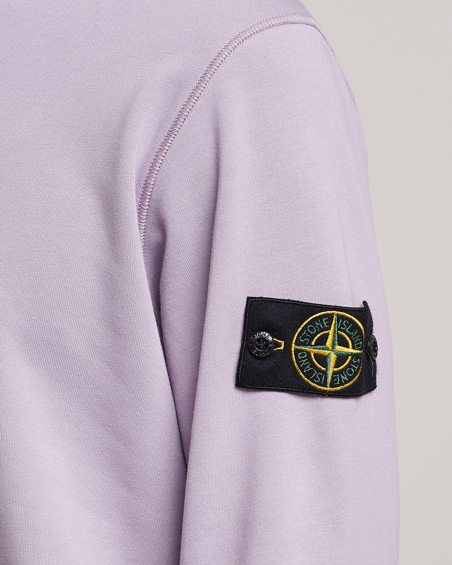 Men | Sweaters & Knitwear | Stone Island | Garment Dyed Fleece Sweatshirt Lavender