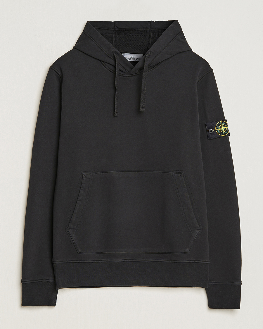 Men | Sweaters & Knitwear | Stone Island | Garment Dyed Fleece Hood Black