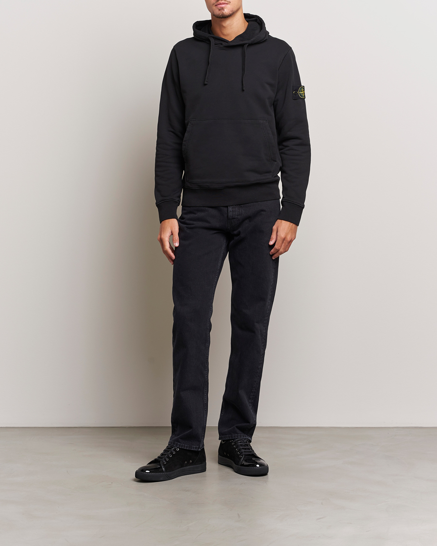 Men | Sweaters & Knitwear | Stone Island | Garment Dyed Fleece Hood Black