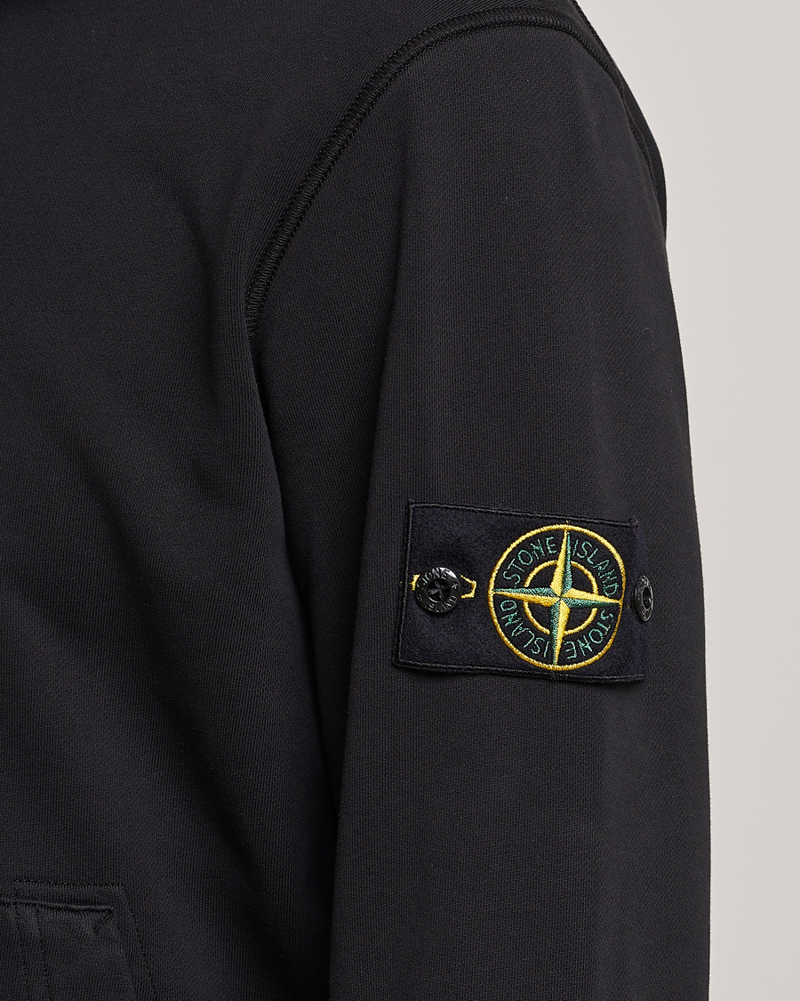 Men | Sweaters & Knitwear | Stone Island | Garment Dyed Fleece Hood Black