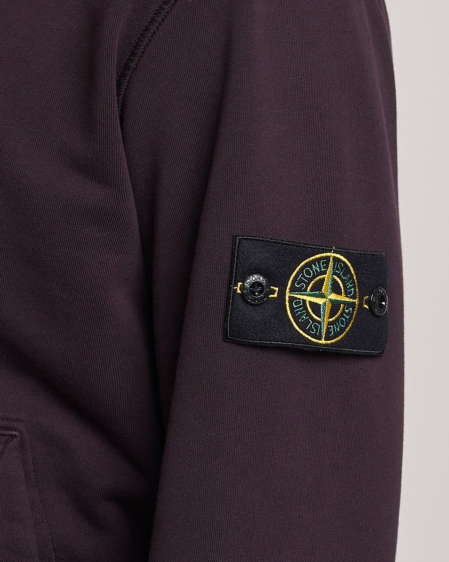Men | Sweaters & Knitwear | Stone Island | Garment Dyed Fleece Hood Dark Burgundy