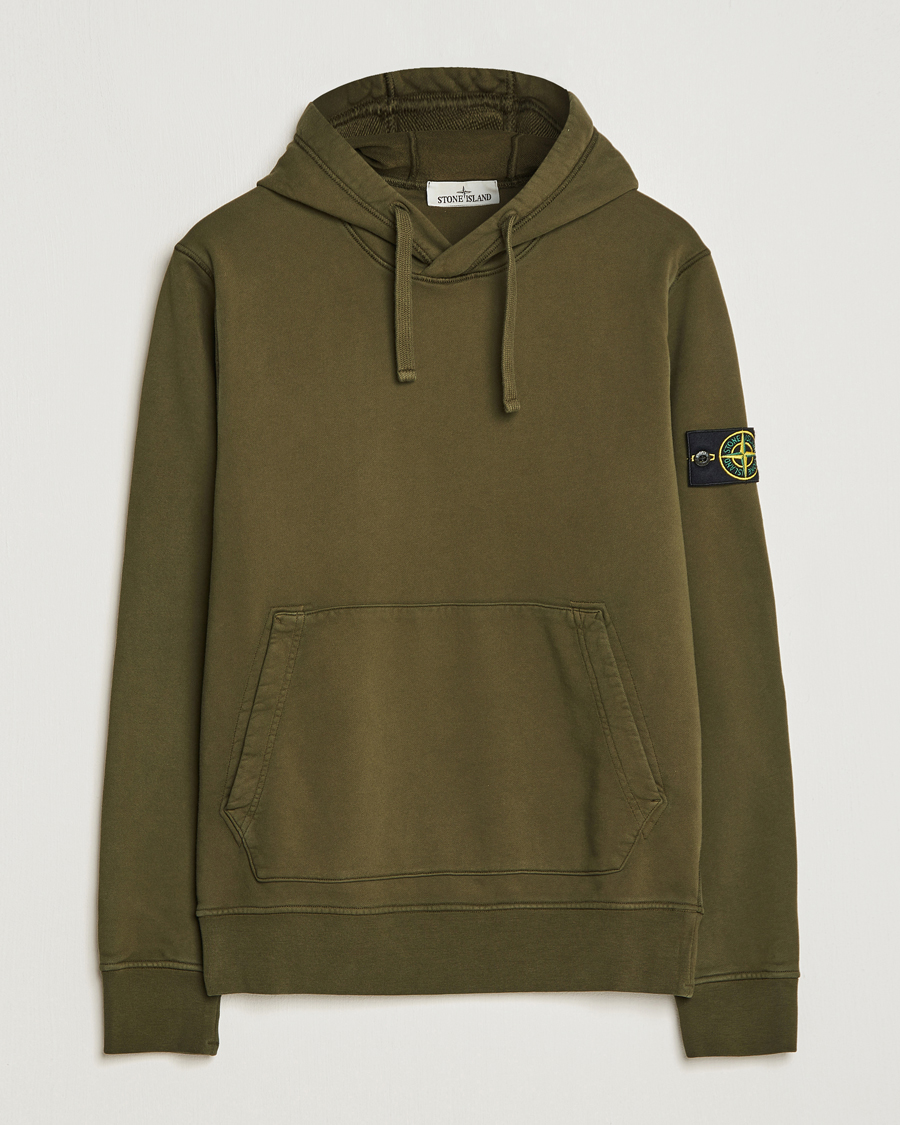 Men | Sweaters & Knitwear | Stone Island | Garment Dyed Fleece Hood Olive