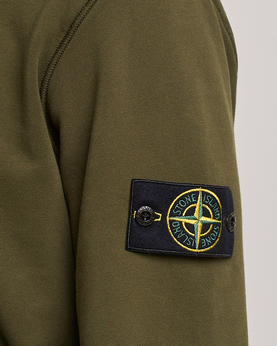 Men | Sweaters & Knitwear | Stone Island | Garment Dyed Fleece Hood Olive