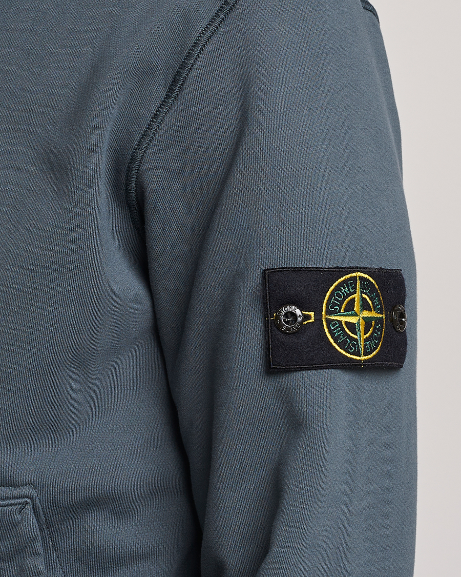 Men | Sweaters & Knitwear | Stone Island | Garment Dyed Fleece Hood Lead Grey