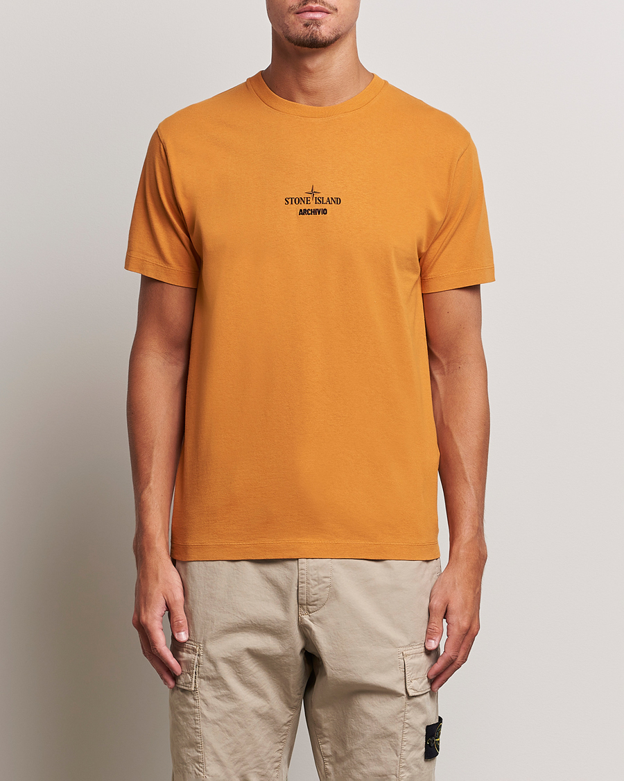 Men | Sale: 50% Off | Stone Island | Garment Dyed Archivio T-Shirt Rust