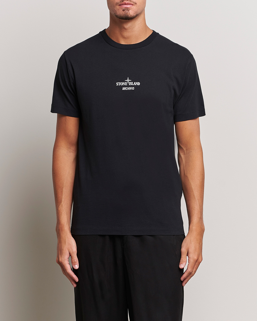 Stone Island Garment Dyed Archivio T-Shirt Black at CareOfCarl.com