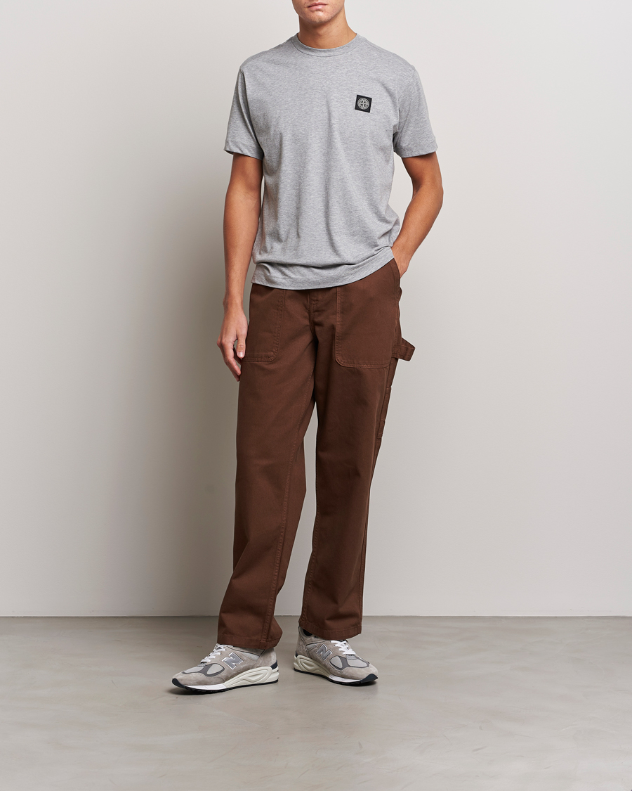 Men | T-Shirts | Stone Island | Garment Dyed Jersey T-Shirt Melange Grey
