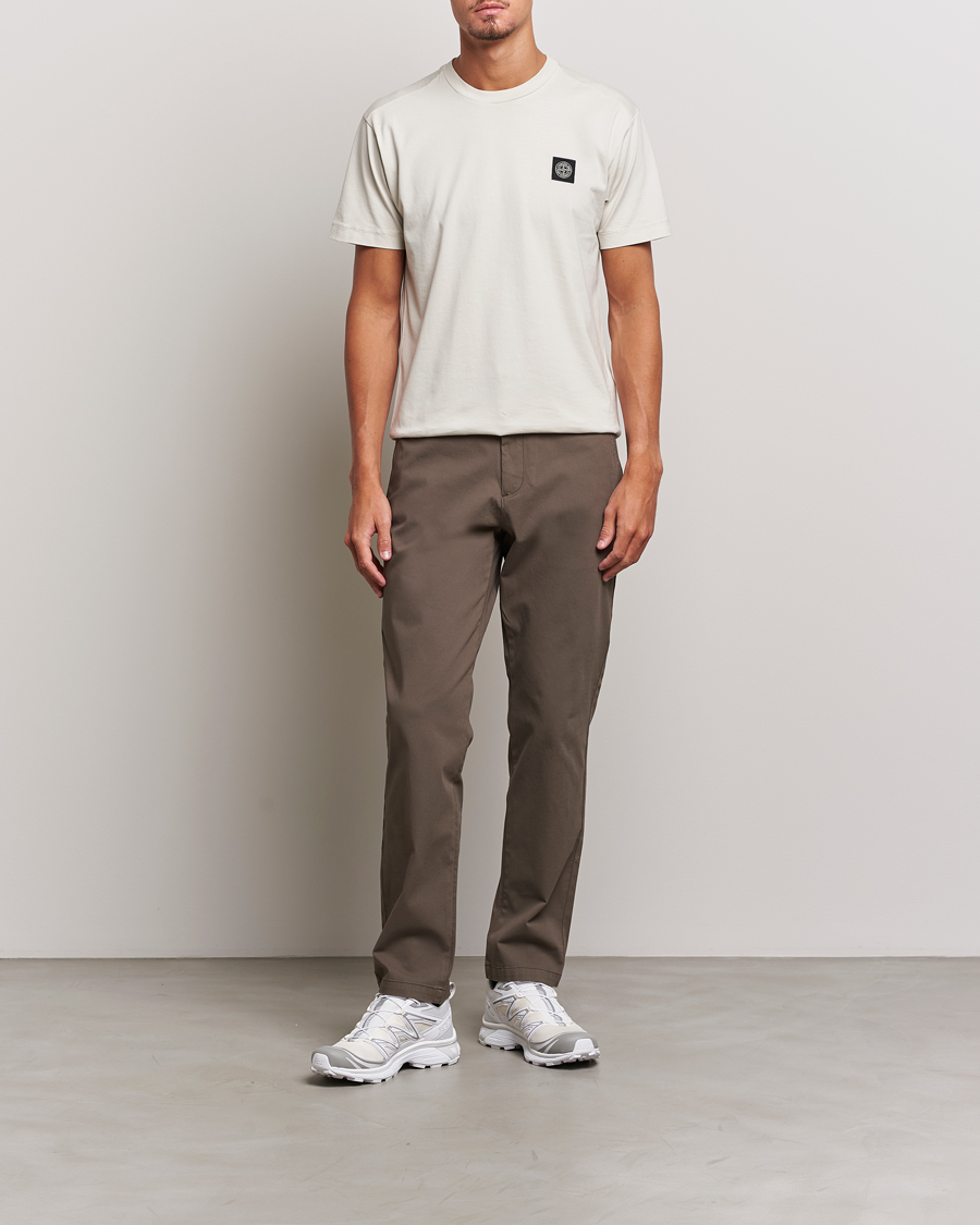 Men | T-Shirts | Stone Island | Garment Dyed Jersey T-Shirt Plaster