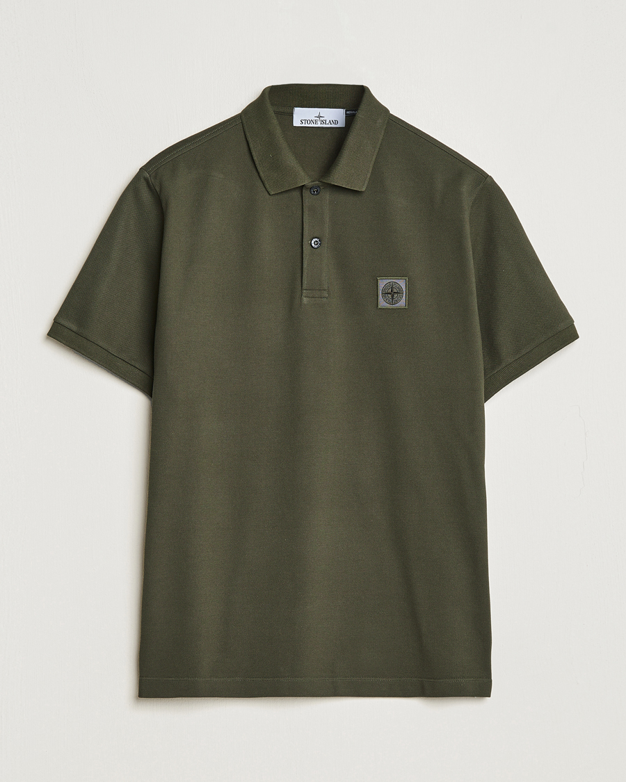 Men | Polo Shirts | Stone Island | Cotton Pique Polo Olive