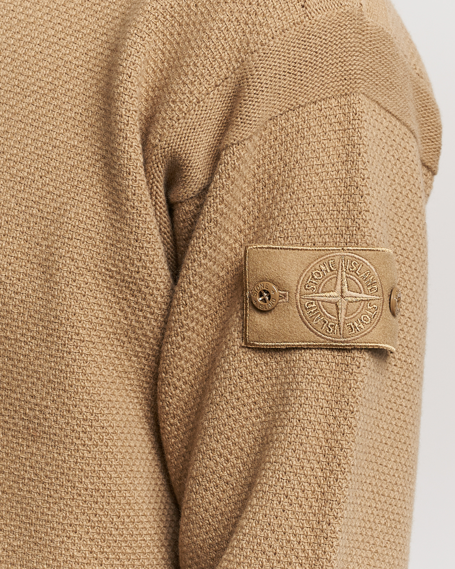 Men | Sweaters & Knitwear | Stone Island | Ghost Piece Geelong Wool Turtleneck Dark Beige