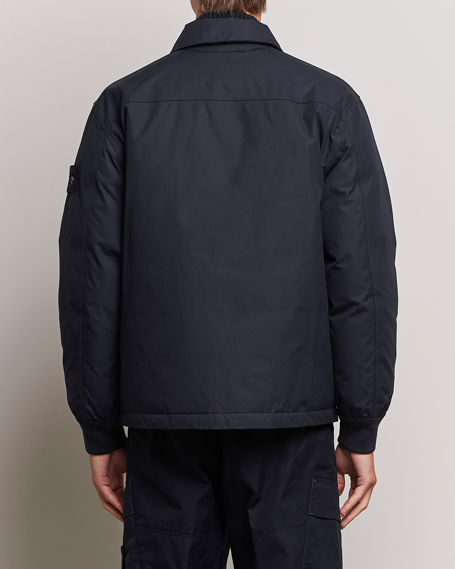 Stone Island Ghost Piece O-Ventile Jacket Navy Blue at CareOfCarl.com