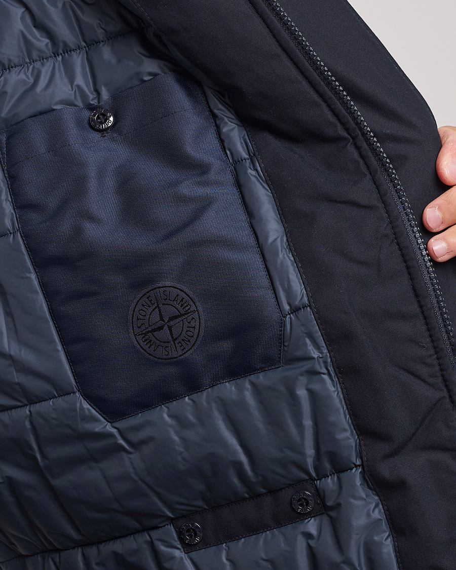 Men | Coats & Jackets | Stone Island | Ghost Piece O-Ventile Hooded Parka Navy Blue