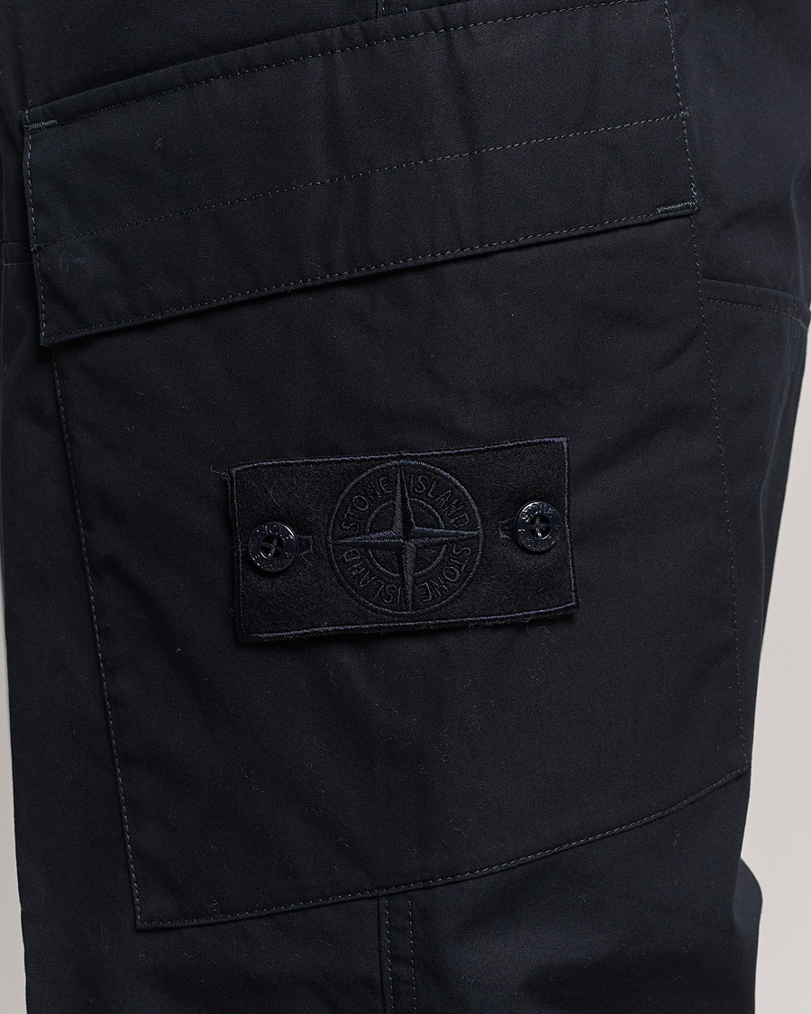 Men | Trousers | Stone Island | Ghost Piece O-Ventile Trousers Navy Blue