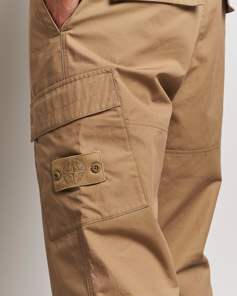 Men | Trousers | Stone Island | Ghost Piece O-Ventile Trousers Dark Beige