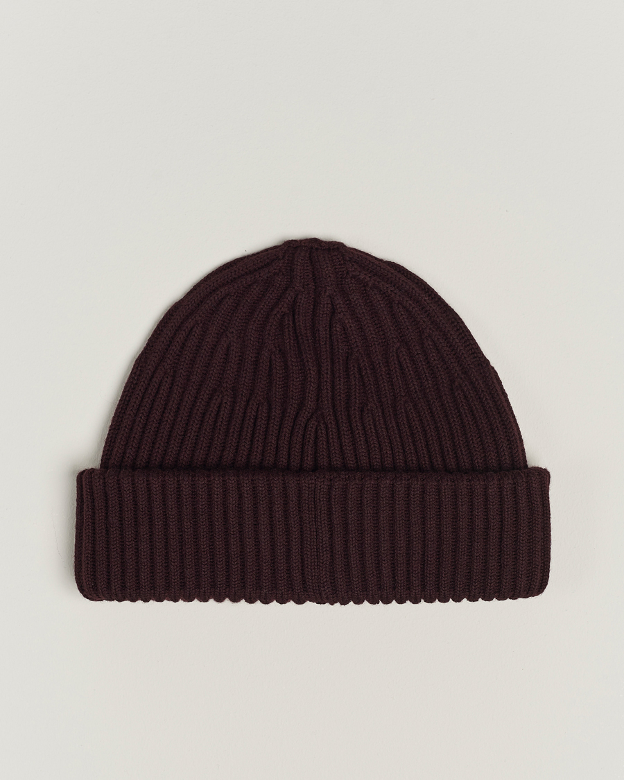 Men | Stone Island Full Rib Wool Beanie Dark Burgundy | Stone Island | Full Rib Wool Beanie Dark Burgundy