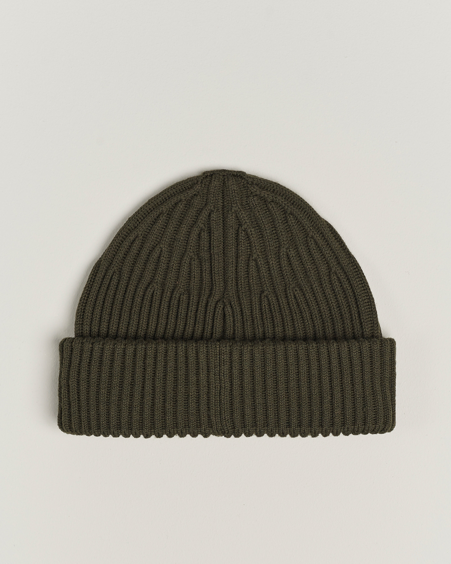 Men | Stone Island Full Rib Wool Beanie Olive | Stone Island | Full Rib Wool Beanie Olive