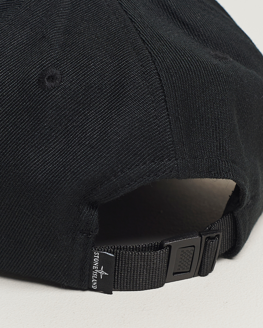 Men | Stone Island Mix Wool Gabardine Cap Black | Stone Island | Mix Wool Gabardine Cap Black