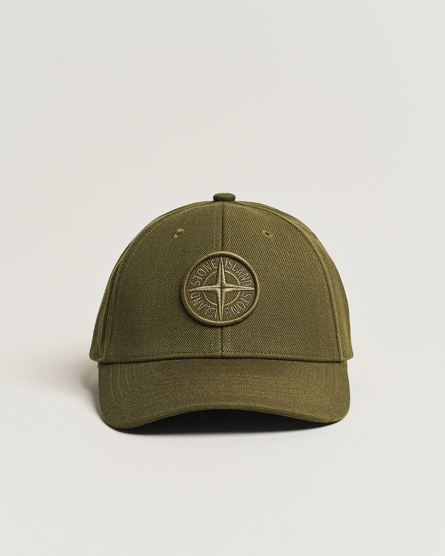 Men | Stone Island Mix Wool Gabardine Cap Olive | Stone Island | Mix Wool Gabardine Cap Olive