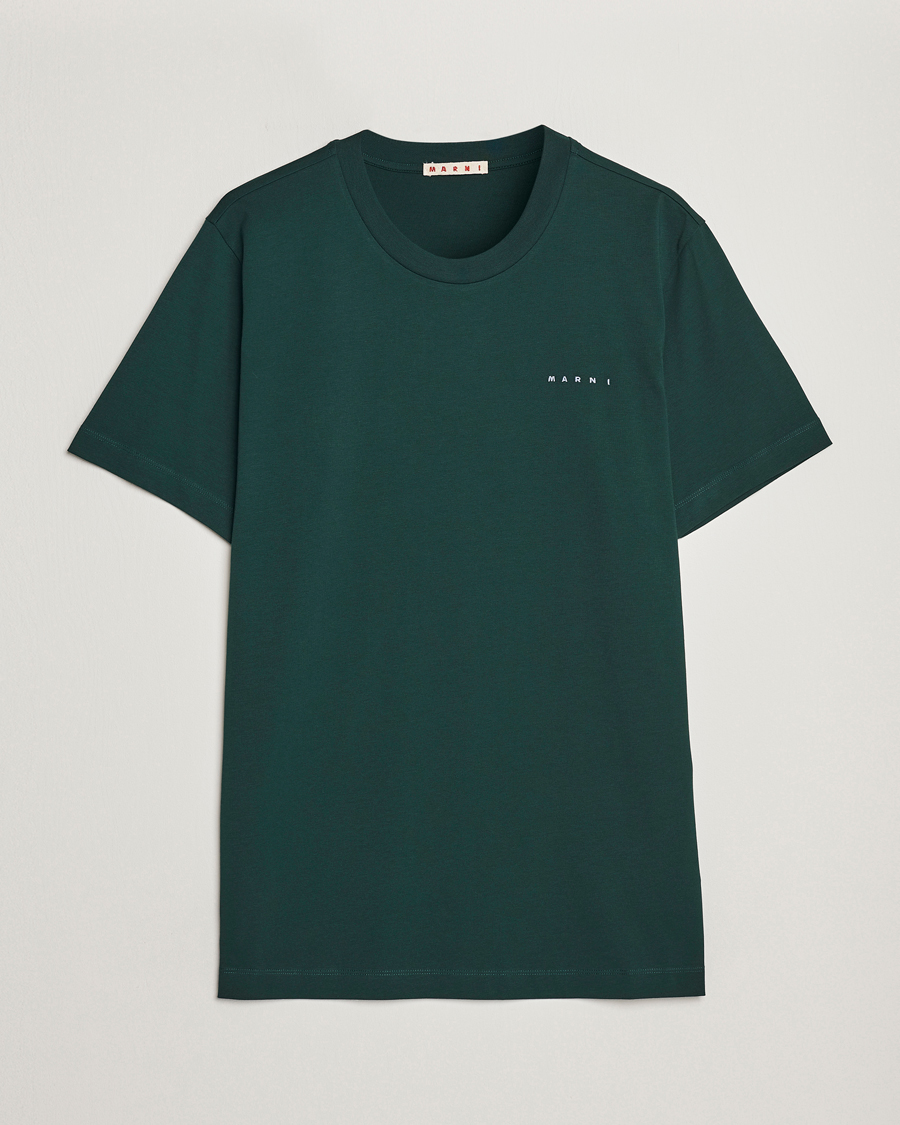 Men |  | Marni | Logo Embroidered T-Shirt Spherical Green
