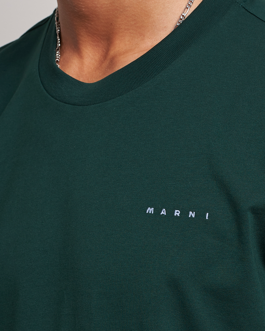 Men | T-Shirts | Marni | Logo Embroidered T-Shirt Spherical Green