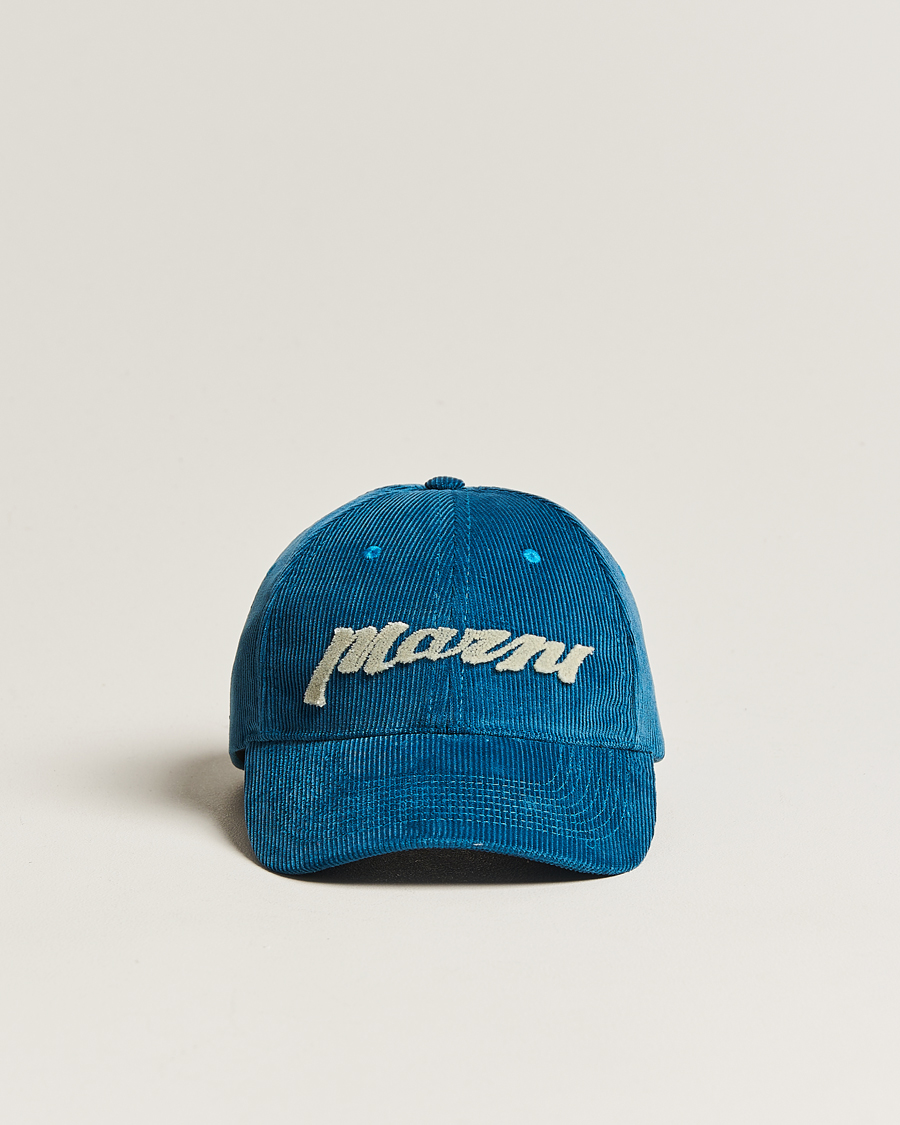 Men | Marni Wale Corduroy Baseball Cap Royal | Marni | Wale Corduroy Baseball Cap Royal