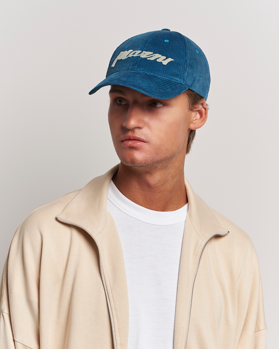 Men | Marni Wale Corduroy Baseball Cap Royal | Marni | Wale Corduroy Baseball Cap Royal