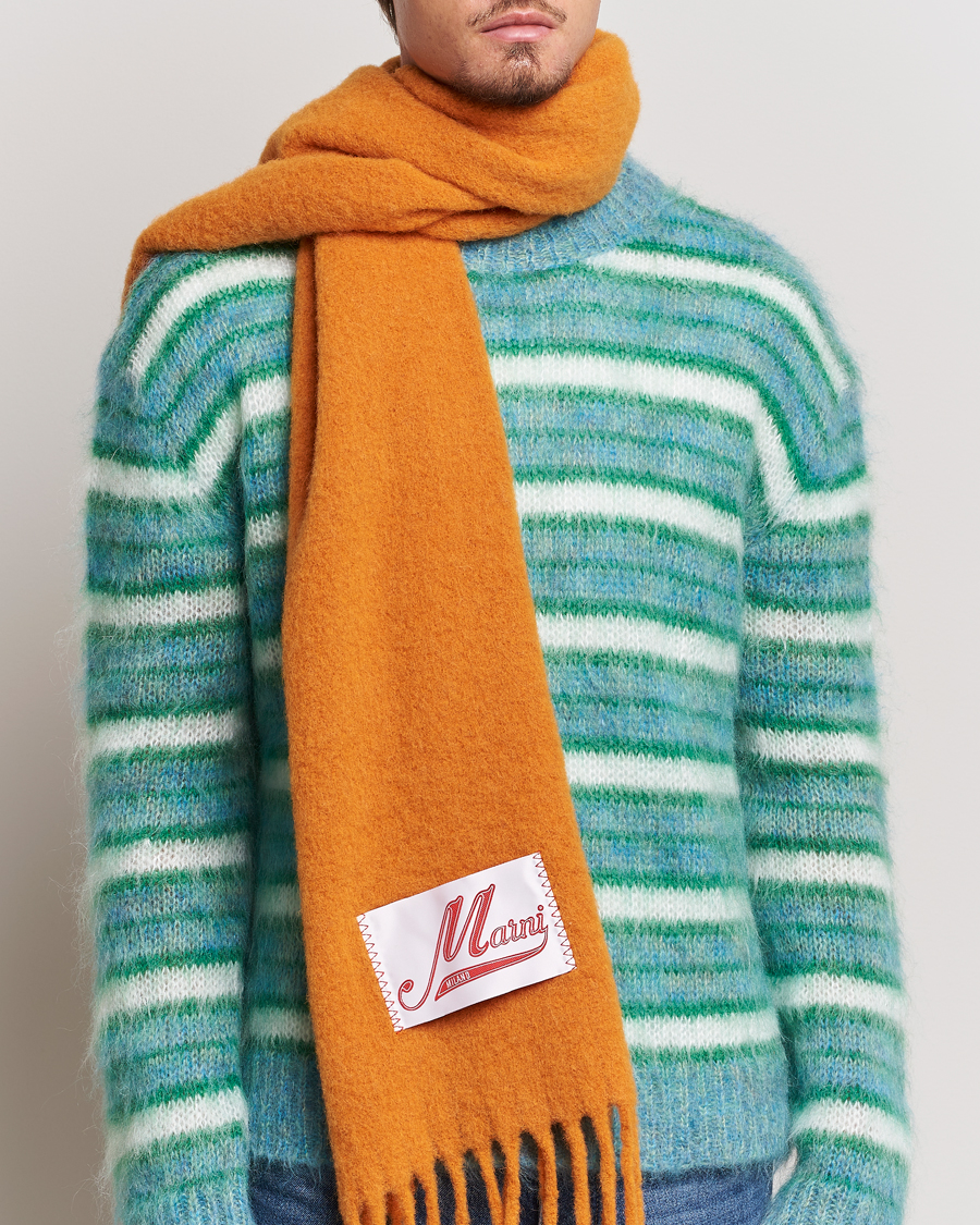 Men | Marni Brushed Alpaca Scarf Arabesque | Marni | Brushed Alpaca Scarf Arabesque