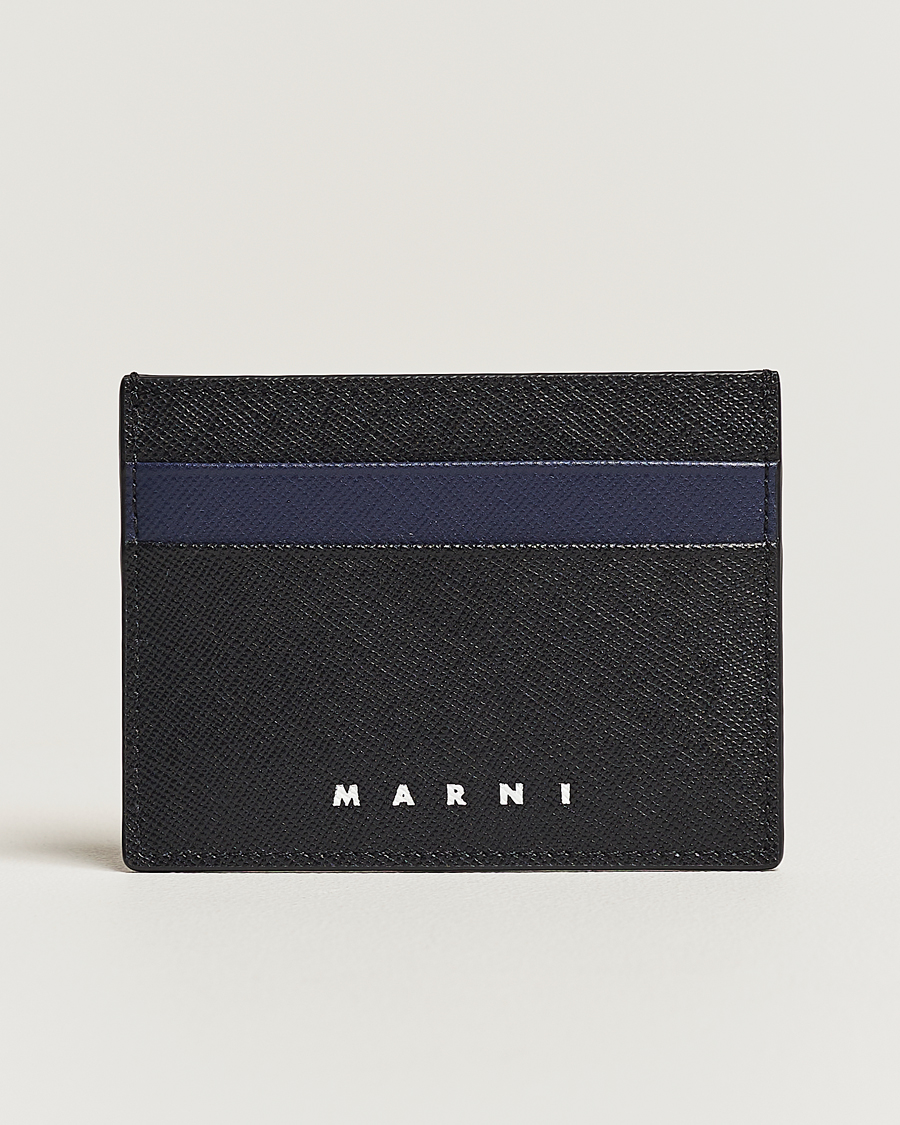 Men |  | Marni | Saffiano Leather Cardholder Blublack