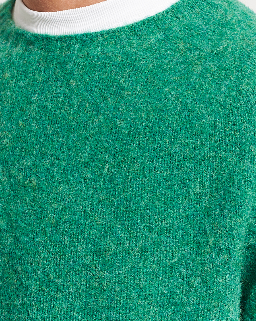 Men | Sweaters & Knitwear | Howlin' | Brushed Wool Sweater Greendream